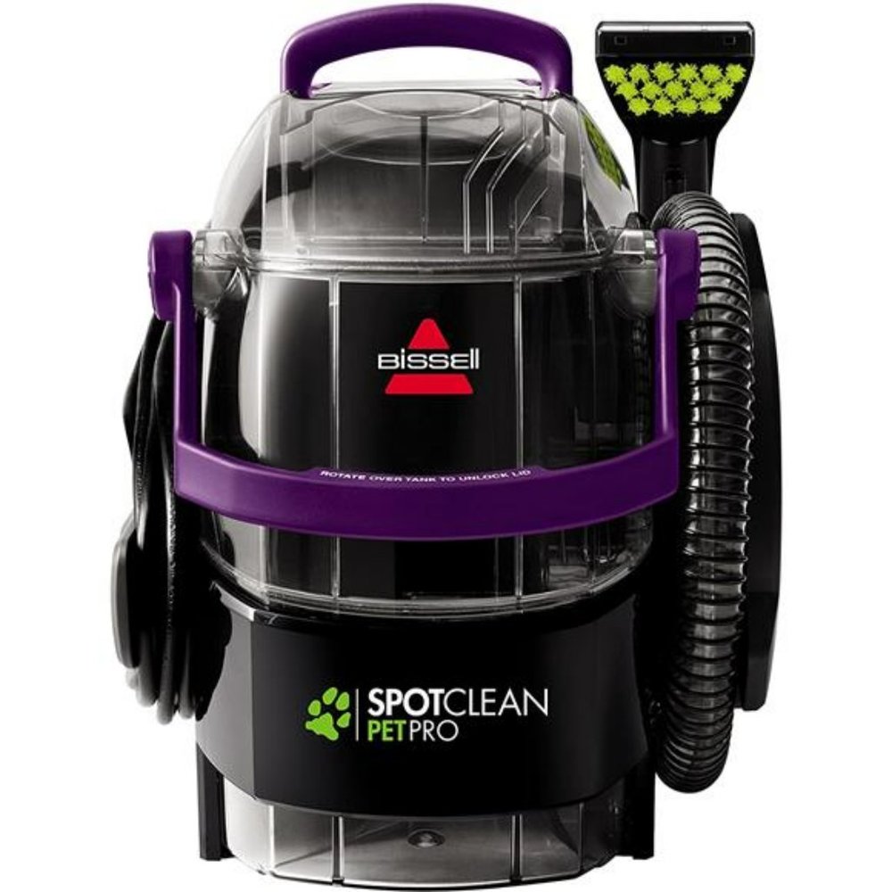 BISSELL SpotClean Pet Pro Portable Carpet Cleaner, 2458, Grapevine Purple, Black